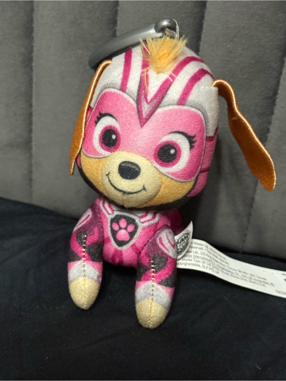 PAW Patrol Skye Plush Keychain Pink Superhero Backpack Clip